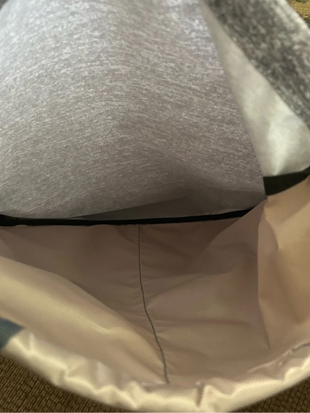 adidas Drawstring Backpack in Gold and Gray